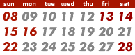 calendar : we will be closed on Aug 13, 14, 15 and 16.