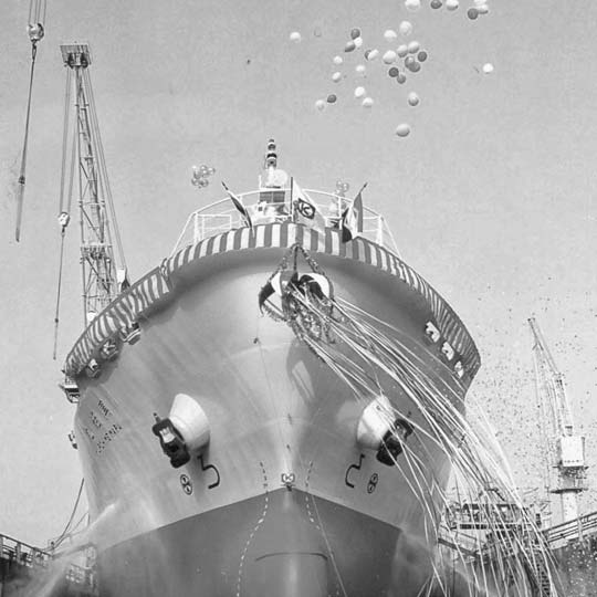 Cement Carrier KUROHIME MARU Launching