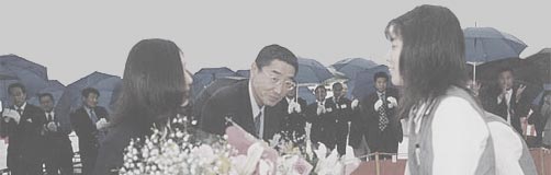 a scene in newbuilding naming and delivery ceremony