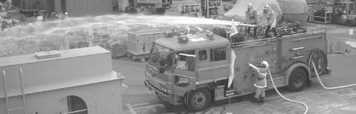 Fire Drill in Shipyard