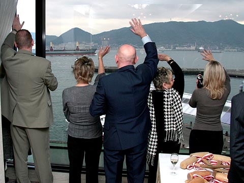 at the Party - Waving Good-bye through the Window