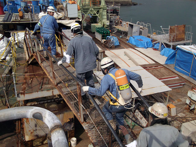 Bi-annual Fire Drill - Kyokuyo Shipyard