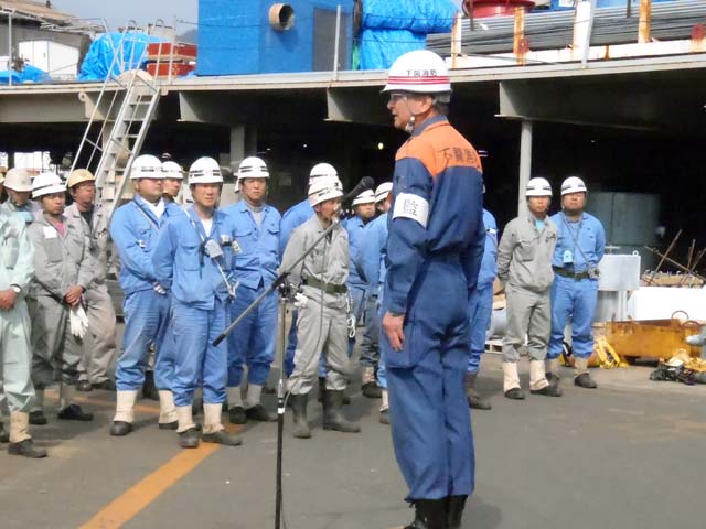 Bi-annual Fire Drill - Kyokuyo Shipyard