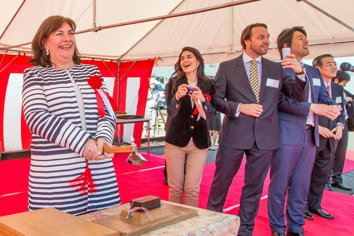 Kyokuyo Shipyard Corporation - Rope Cutting By Mrs. Galitopoulou