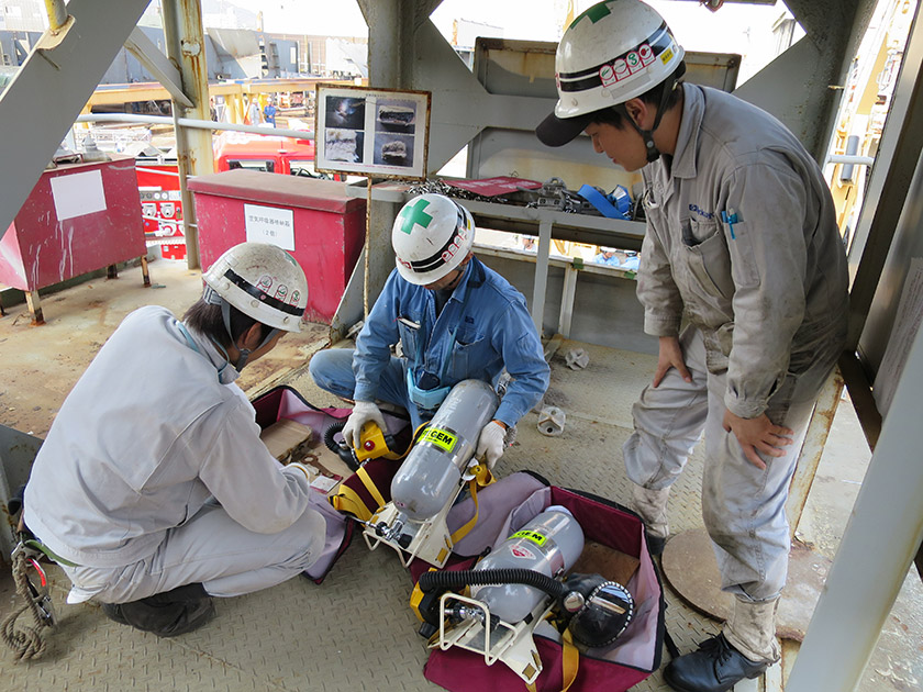 Biennial Fire Drill - Kyokuyo Shipyard