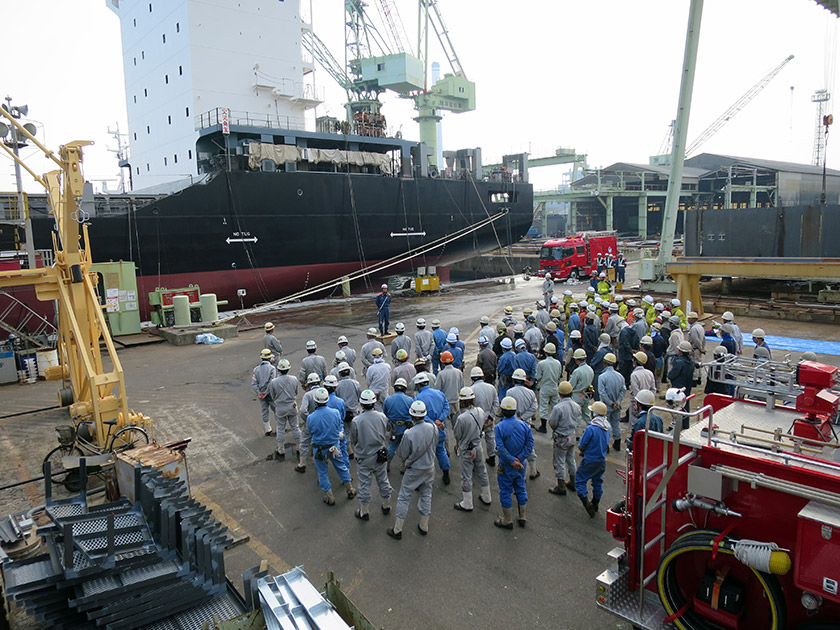 Biennial Fire Drill - Kyokuyo Shipyard