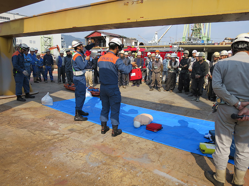 Biennial Fire Drill - Kyokuyo Shipyard