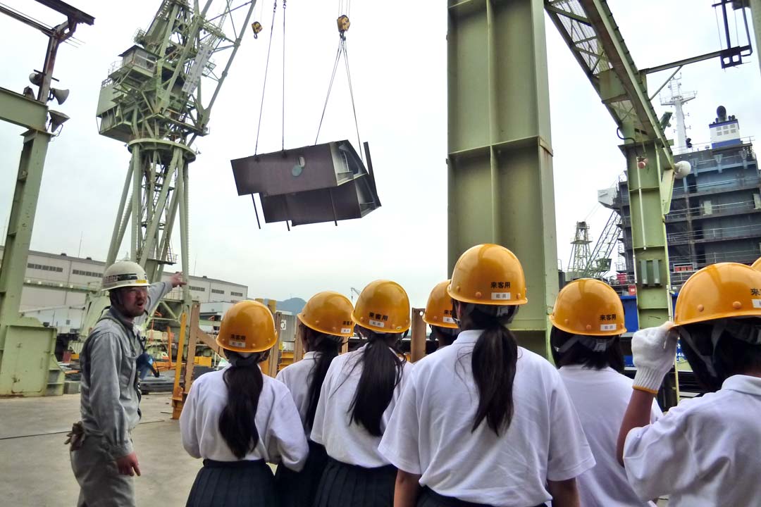 Teenagers Visited our Shipyard