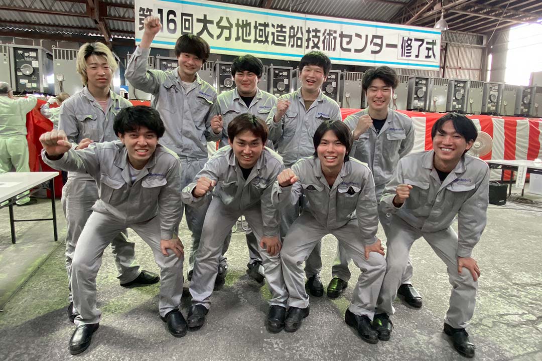 Freshmen at Oita Craftsmanship Center - Kyokuyo SHipyard