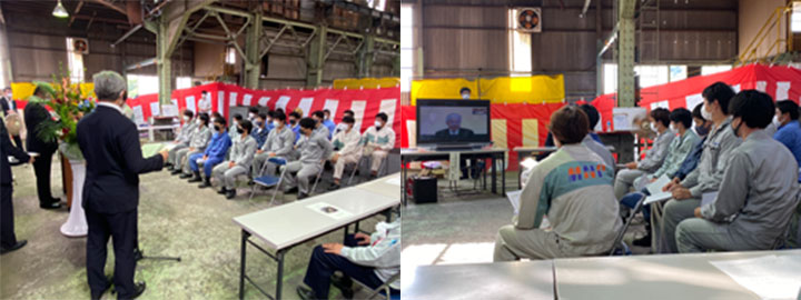 Freshmen at Oita Craftsmanship Center - Kyokuyo SHipyard