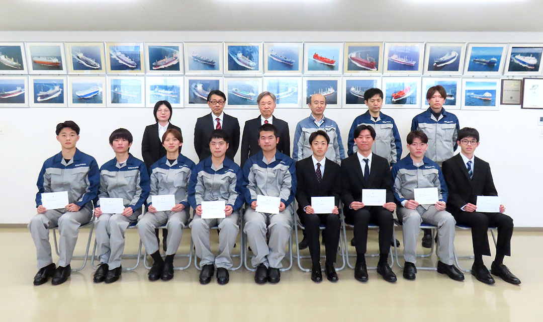 2026年入社式 - 旭洋造船