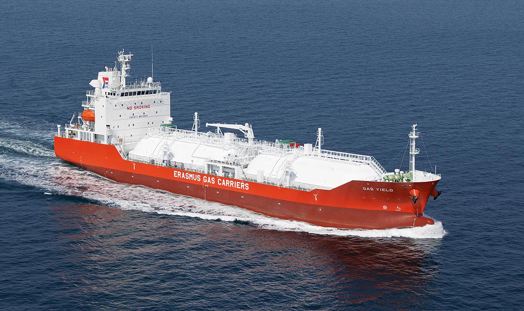 LPG運搬船 GAS YIELD 命名引渡式 - kyokuyo shipyard