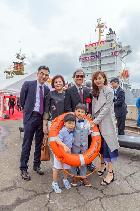 Container Carrier TVL FUJIAN Naming & Delivery - Mr. Lee Chien-fa & his family