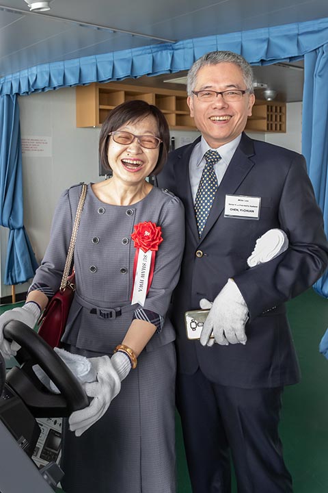 Container Carrier TVL FUJIAN Naming & Delivery - Sponsor Ms. Su and her husband