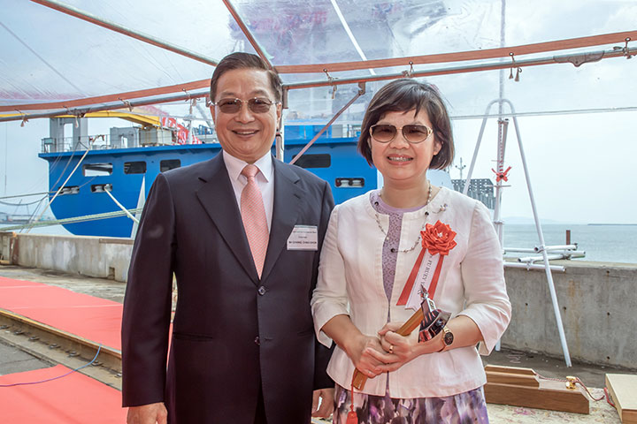 Mr. Chang & Mrs. Fu - Container Carrier TS SHANGHAI Naming & Delivery
