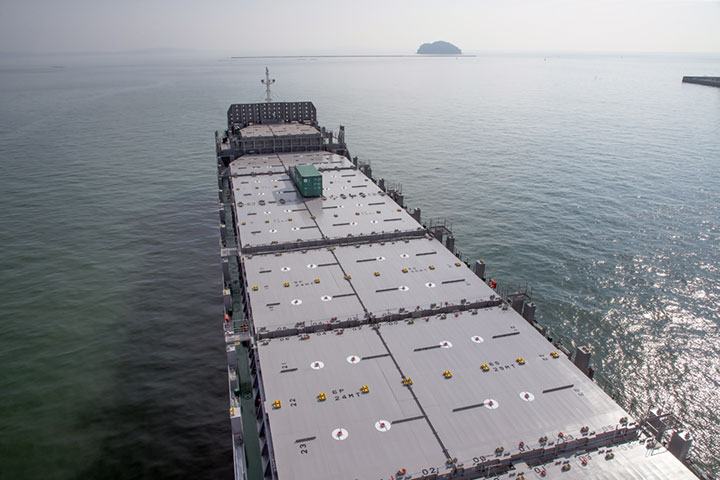 Container Carrier TS YOKOHAMA Naming & Delivery - The Main Deck of TS YOKOHAMA