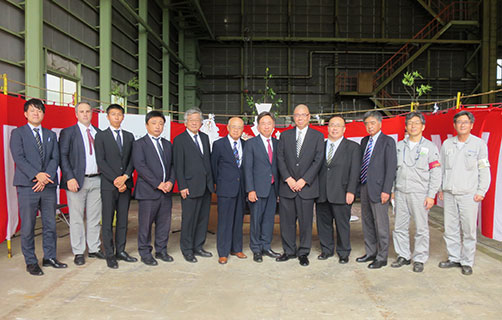 Kyokuyo Shipyard - Keel-laying of S-561 Reefer
