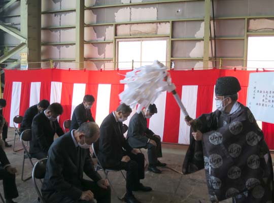 Keel-laying for S-562 Container Carrier