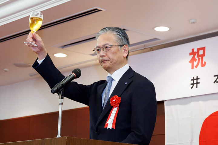 祝賀会・内航コンテナ船「のがみ」