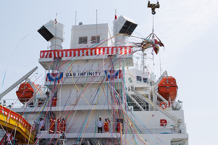 LPG Carrier GAS INFINITY Naming & Delivery