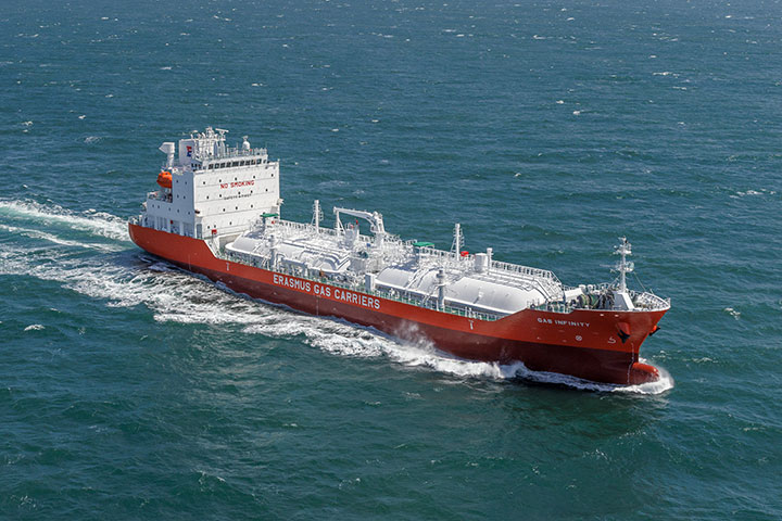 LPG Carrier GAS INFINITY Naming & Delivery