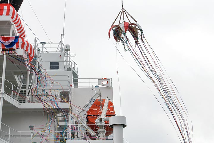 11,000m3型ガス運搬船 GAS YIELD 命名引渡 - Kyokuyo Shipyard